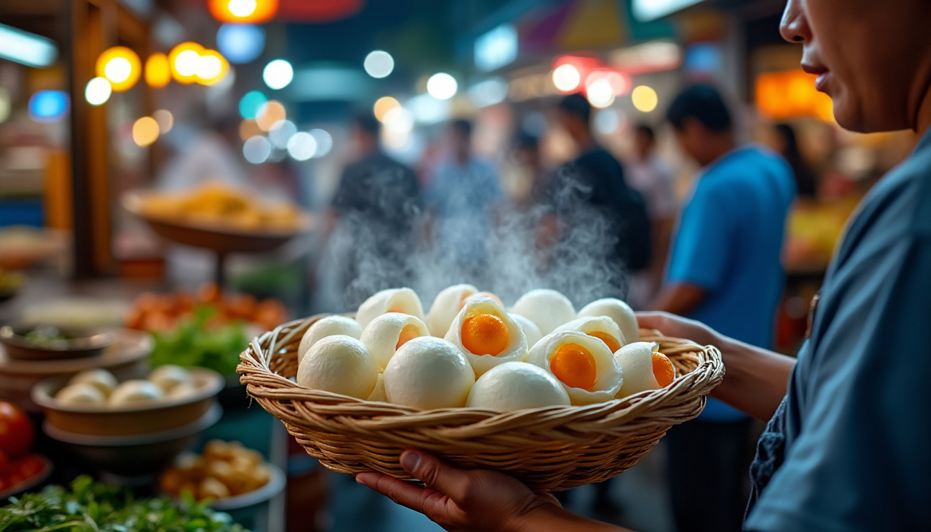 explorez l'œuf balut, une spécialité philippine riche en protéines, qui ravit les amateurs de saveurs uniques à travers ses traditions culinaires authentiques.