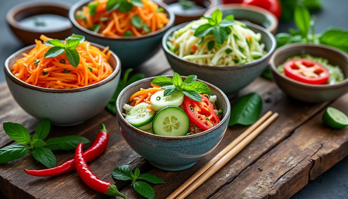 Délices d&rsquo;Asie : Recettes de salades rapides et faciles à préparer