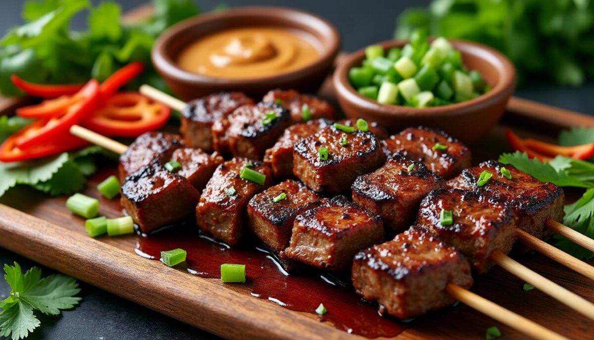 Délices de bœuf grillé au saté : une explosion de saveurs gourmandes