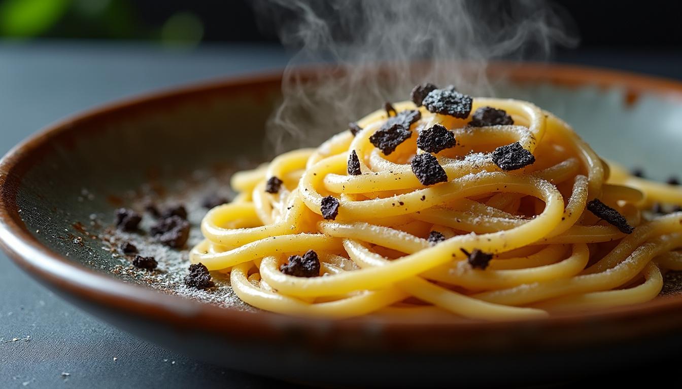 découvrez une délicieuse recette de pâtes aromatisées aux truffes, alliant saveurs raffinées et simplicité pour un repas gourmand et élégant.