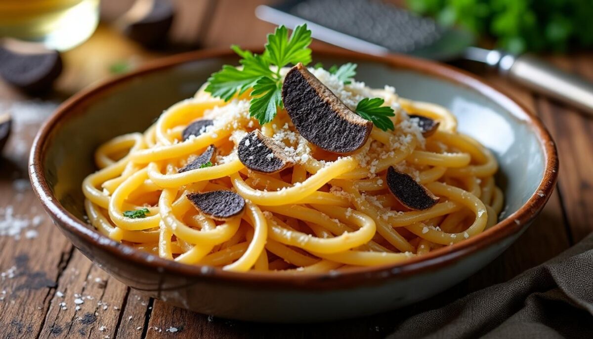 Délicieuse recette de pâtes parfumées aux truffes