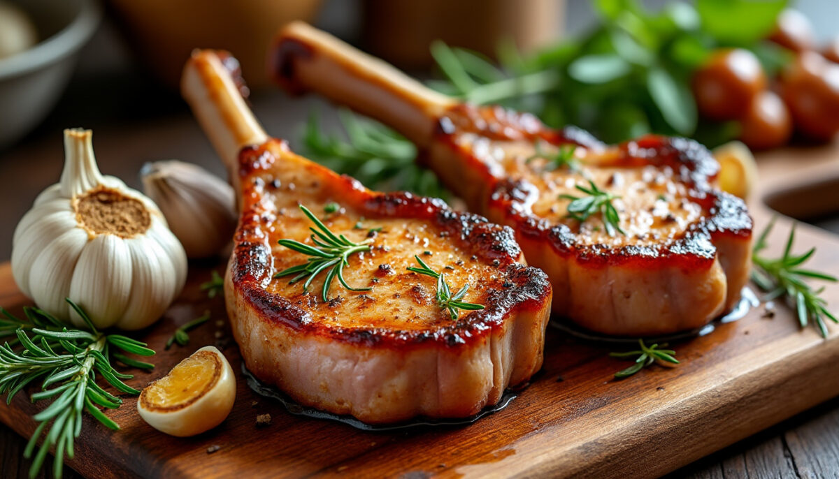 Délicieuses côtes de veau rôties au four : recette savoureuse et facile
