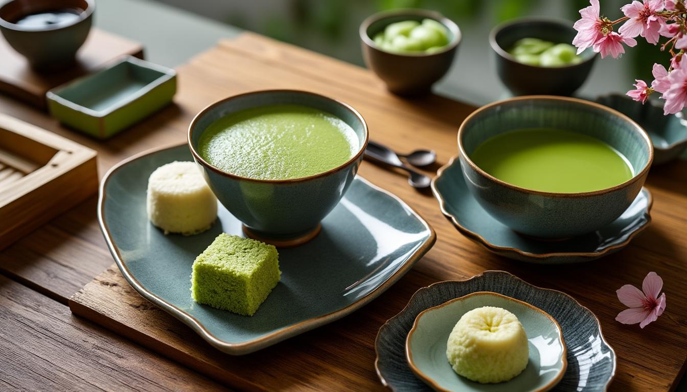 découvrez des recettes traditionnelles au matcha pour sublimer vos plats et les transformer en véritables œuvres d'art culinaires.
