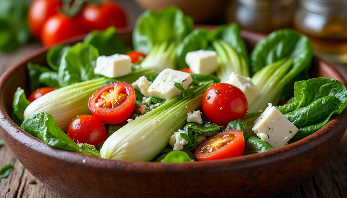 Fraîcheur croquante : salade gourmande d’endives, tomates juteuses et feta fondante