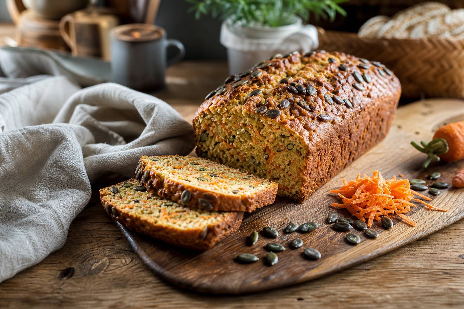 Délicieux cake salé aux carottes et graines croquantes reveillezlafemmeforte.fr