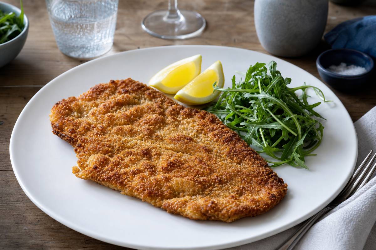 Délice croquant : Escalope de veau à la milanaise, une spécialité italienne savoureuse