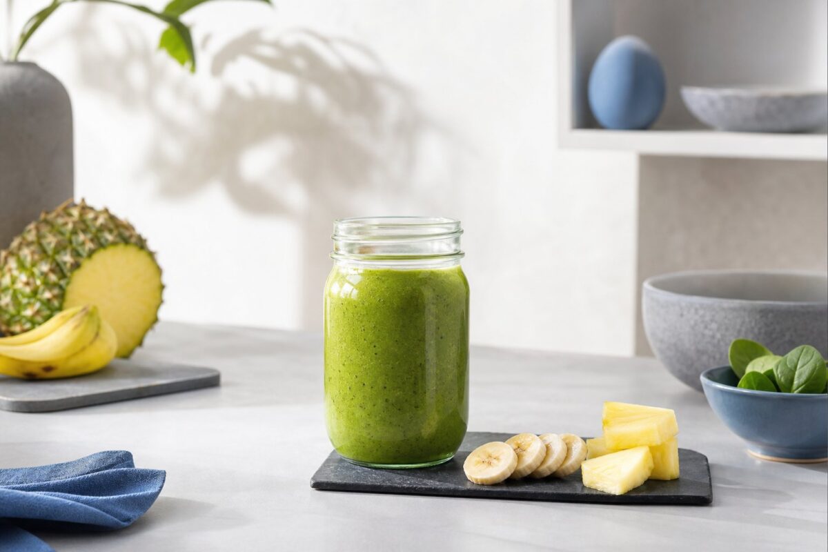 Délice rafraîchissant : smoothie énergisant à la banane et au kiwi