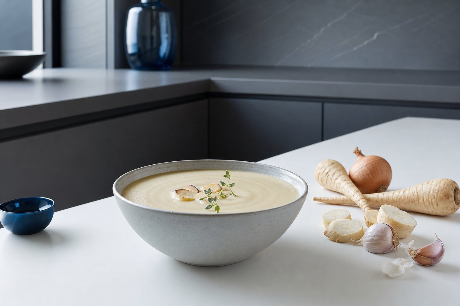 Photographie illustrant velouté crémeux panais réchauffer soirées