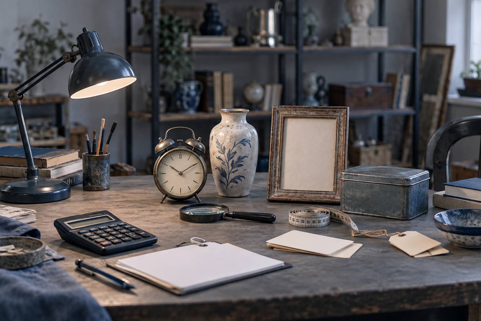 Illustration éditoriale du sujet : Chiner, estimer, revendre : faire de la brocante une activité qui tient
