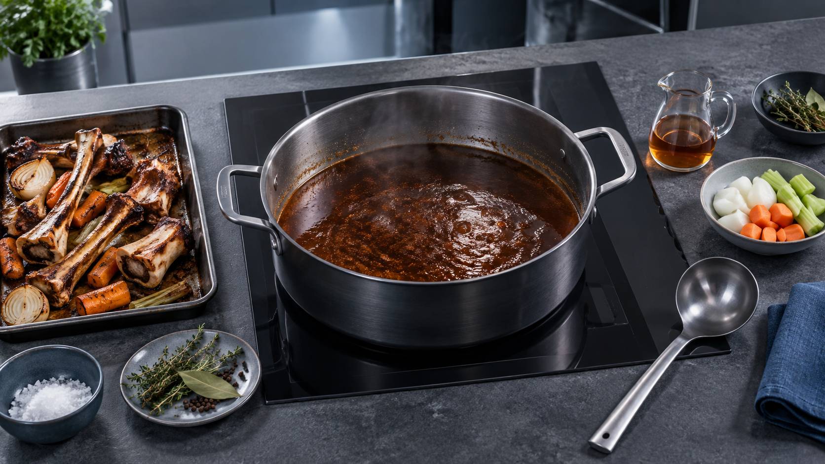 Illustration éditoriale du sujet : Guide pratique pour préparer un jus de viande maison savoureux